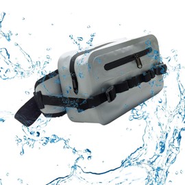 Milageto Waterproof Fishing Lure Bag Waist Pack Multifunctional Fanny Pack Fishing Rod Chest Bag, Bum Bag for Fishing Travel Outdoors, Gray