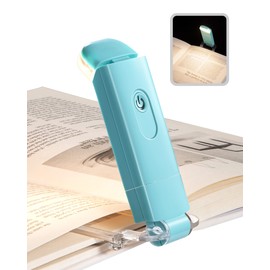 DEWENWILS USB Rechargeable Book Light for Reading in Bed, LED Book Reading Lights with Clip, Perfect for Bookworms, Kids, Warm White, Brightness Adjustable (Blue)