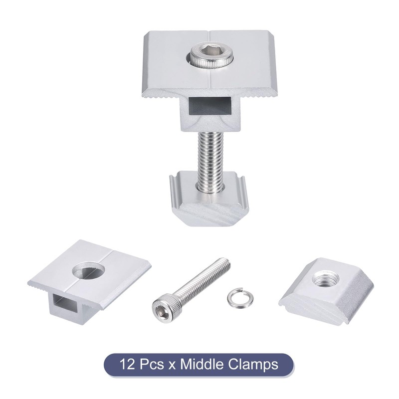 MECCANIXITY Solar Panel Middle Clamps 30mm Aluminium Solar Panel Mount