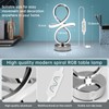 Modern RGB Table Lamps, LED Spiral Table Lamp, Silver Bedside
