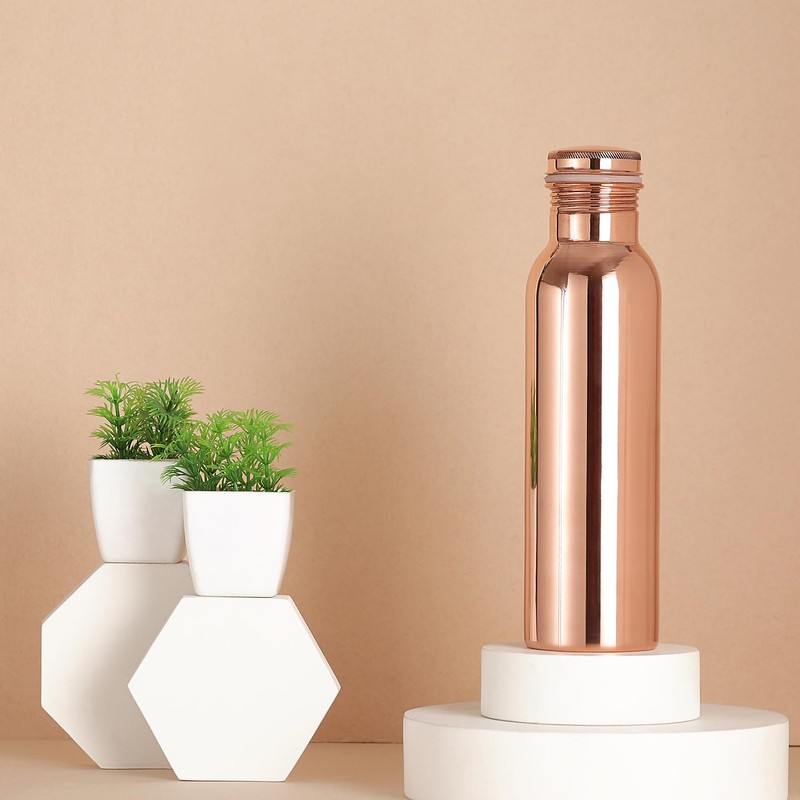 AncientImpex Pure Copper Water Bottle | Ayurvedic Water Bottle 600