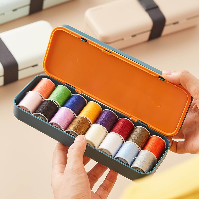 Mini Sewing Kit Double Layer PP Polyester Portable Sewing Kit