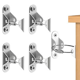 WHYCNJL Tilt Protection Furniture, Pack of 4 Furniture Safety Belts, Anti Tilt Wall Anchor, Protection Set for Wall Mounting of Cabinet Furniture