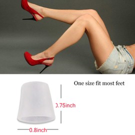 5 Pairs Pinky Toe Sleeves Gel Corn Cushion Pads,Transparent Toe Protectors for Blister, Corn, Nail Issue, Reduce Friction