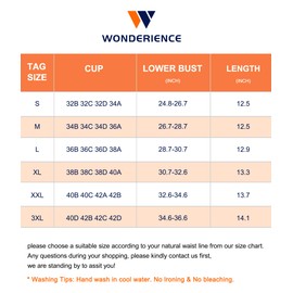 Wonderience Post-Surgical Bra Wide Adjustable Straps with Front Closure Wirefree (as1, Alpha, s, Regular, Regular, White)