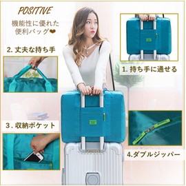 Positives: Can be attached to your suitcase handle, bag-on-bab, folding bag, lightweight, foldable, travel bag, 5.8 gal (32 L) carry-on compatible, perfect for travel or business trips. - black -