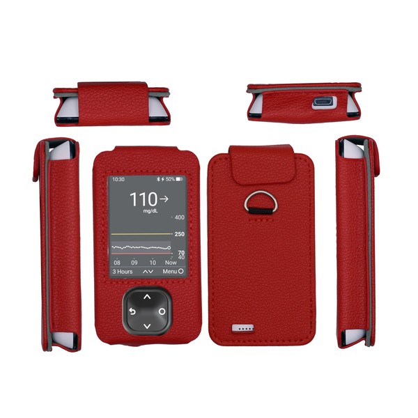 SNK Dexcom G7 / G6 Receiver Fitted Leather Case W/Screen