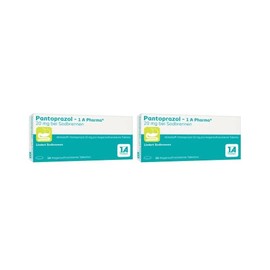 PANTOPRAZOL-1A PHARMA 20 mg for Heartburn with Tab Set (2 x 14 Pieces)