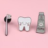 Opexicos 3Pcs Dental Brooches Women's Brooches Pins Enamel Brooch Set