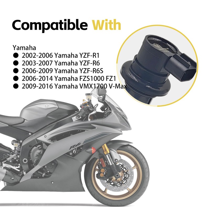 Decoropolis 4 PCS Ignition Coil Pack Fits For Yamaha YZF