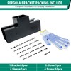 VoTwoofv Pergola Bracket kit 6" x 6",3-Way T-Shaped Bracket Woodworks