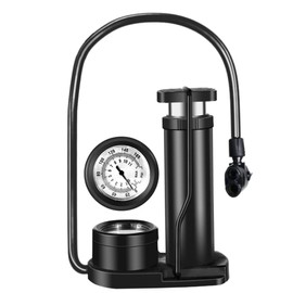 BESPORTBLE Portable High-Pressure Foot Pump for Bikes Mini Floor Inflator Pressure Gauge for Mountain Biking and Road Cycling Compact and Lightweight Design for Convenient Transport