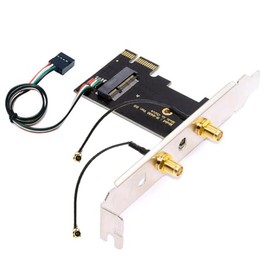 Tarjeta WiFi inalámbrica NGFF A/E-Key a PCI-E Express 1x adaptador para WLAN Wifi6 Wifi7 Bluetooth
