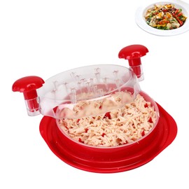 Mightree Chicken Shredder, Large Chicken Breast Shredder Tool Twist, Visible Meat Shredder with Brush, Strong Anti-Slip Strip, Ergonomic Handle, BPA Free, Heat Resistant, Dishwasher Safe