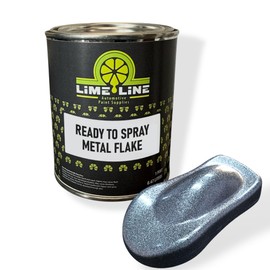 LiME LiNE Automotive Metal Flake Basecoat - No Reducer Needed - Ready to Spray (Ice Blue, 1 Pint)