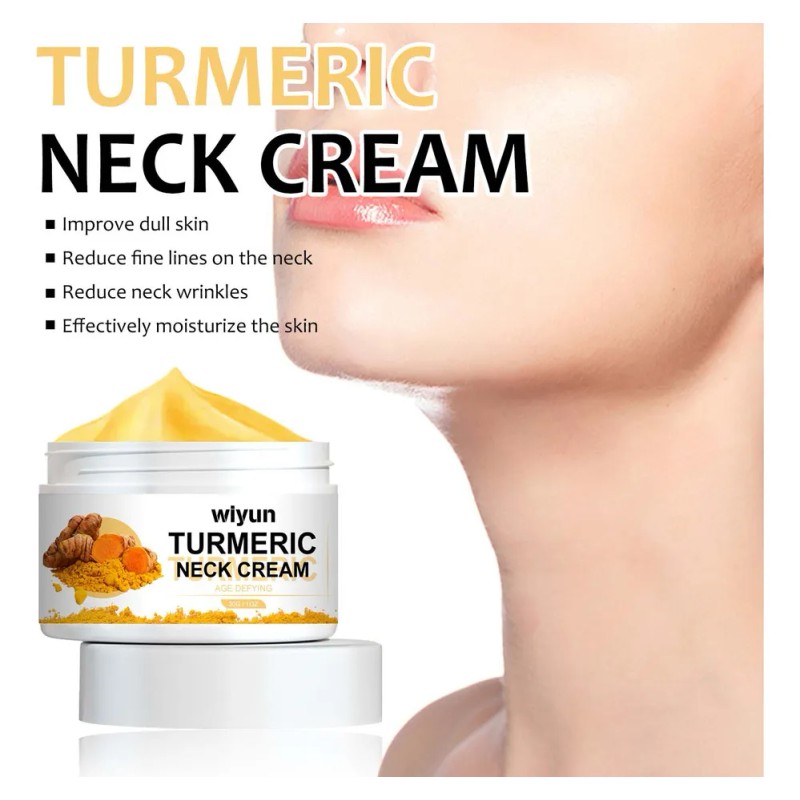 Crema Reafirmante De Cuello De Cúrcuma, Hidratante Facial Co