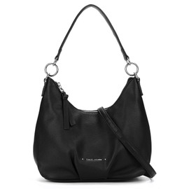 David Jones - Women's Hobo Shoulder Bag - Women's Handbag PU Leather - Shoulder Bag Medium Long Handle - Bag Bag Shoulder Strap - Designer Retro Simple Classic Elegant, black, Retro