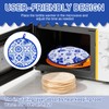 1 Pcs 12 Inch Tortilla Warmer Pouch,Blue Pattern Microwave Tortilla