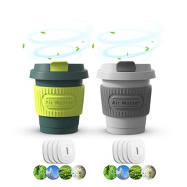 KOMMI Mini Creative Car Air Freshener Clip with 4 Pieces Aromatherapy Tablets - Car Auto Diffuser Vent Clip for Car Outlet Perfume - Ideal for Car Interior Decoration Accessories (Green)