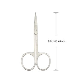 Cuticle Scissors Nail Scissors for Eyebrow Eyelash Nose Hair Beard Dry Skin (Curved-A)