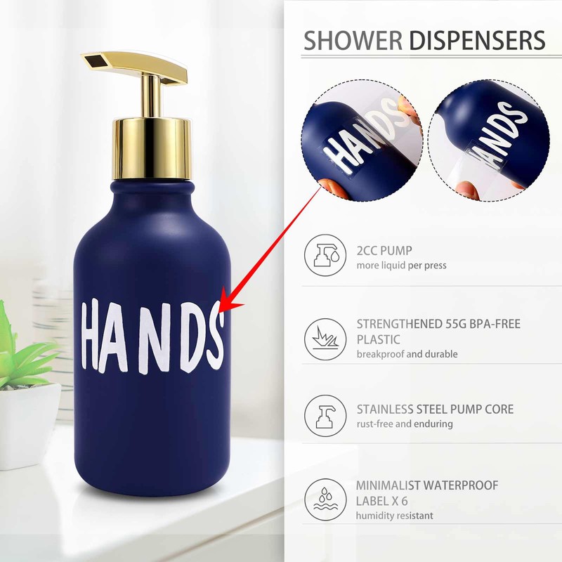 XLHOMO Navy Blue Bathroom Accessories Set -10 Piece Bathroom Accessory