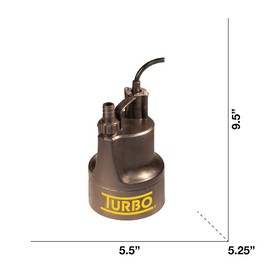 Turbo 1/6HP Submersible Utility Pump without Switch