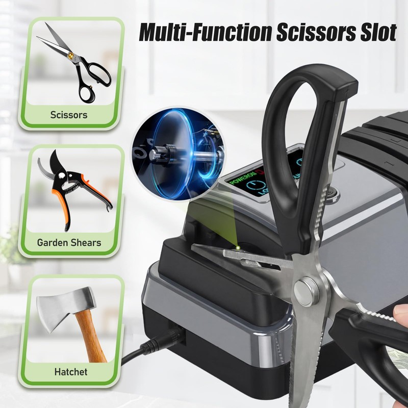 5-in-1 Electric Knife Sharpener for All Knives – Diamond Abrasive