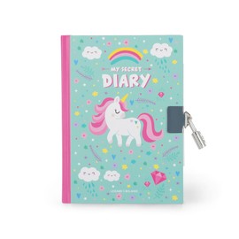 Legami - Secret Diary with Lock, 328 Pages, with Page Marker, in Certified Paper, 11 x 15.5 cm, Unicorn Theme