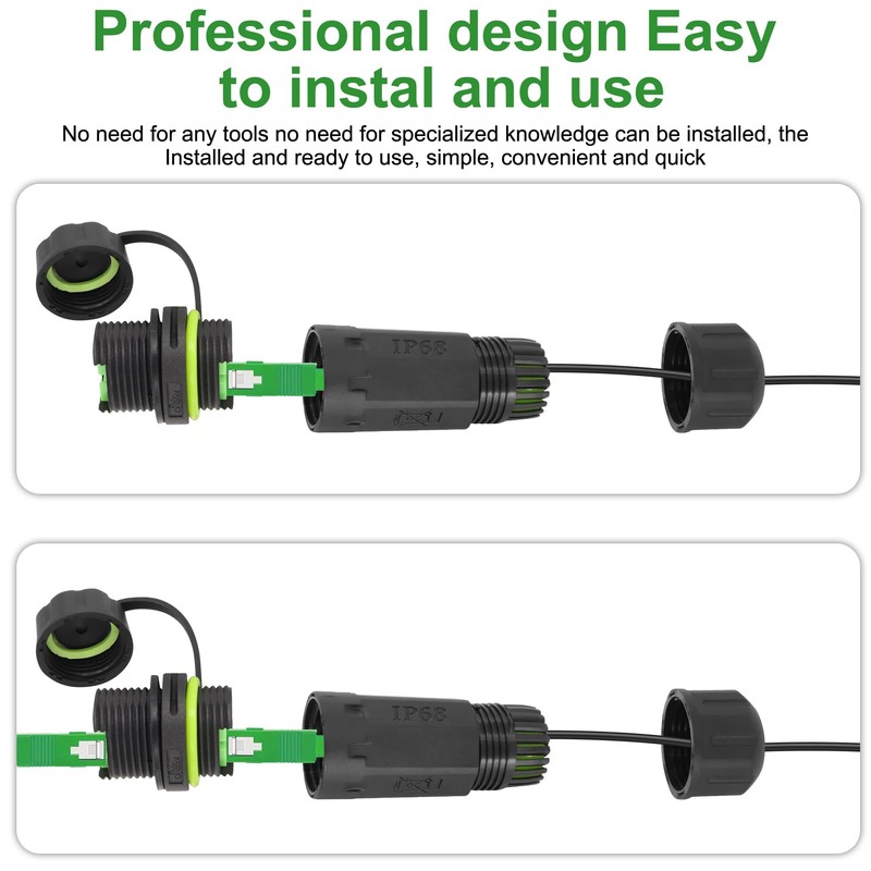 XMSJSIY IP68 Waterproof SC to SC Fiber Optical Adapter Connector