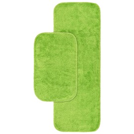 Garland Rug Traditional Nylon Washable Lime-Aid 2 Bath Rugs (21" X 34", 22" X 60") - Soft, Absorbent, and Stylish for Your Bathroom