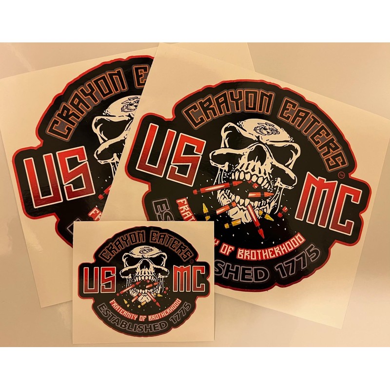 Generic Crayon Eater Vinyl Sticker 2-Pack, Black