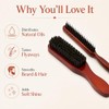 2 Pcs Boar Bristle Hair Brush, Slick Back Hair Brush