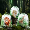 Ferraycle 24 Pcs Safari Drawstring Bags Safari Goodie Bags Party