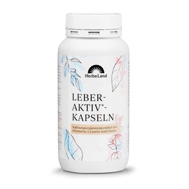 Herbaland Liber-Aktiv* Capsules | Milk Thistle, Artichoke & Dandelion | With Silymarin, Choline & Cynarine | 240 Capsules for 4 Months