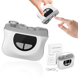 2 in 1 Electric Nail Clippers, Automatic Nail Trimmer, Nail Polisher, Storage Nail Remnants, 3 Speeds Electric Nail File with LED Storage Bag for Babies, Seniors, Adults