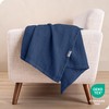 Bare Home Dark Blue Waffle Blanket, Extra Long 66Wx90L, 100%
