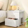 DAOUTIME 2-Pack Stackable Storage Drawers (4 Drawers Total), White Closet