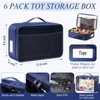 Abbylike 6 Pack Toy Storage Bag Bricks Building Set Car