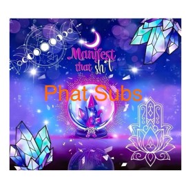 Unbranded 20oz Sublimation Tumbler Wrap Manifest Crystals Ready To Press Heat Transfer