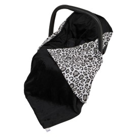 Viculii Double Sided Baby Wrap for car seat | black white panther baby wrap swaddle cover cosytoes blanket for car seat 100x100cm