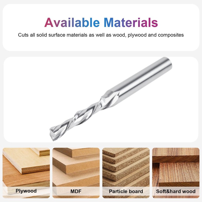 SpeTool 3/16" Cutting Diameter Downcut Spiral Router Bit 1/4" Shank