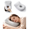 KUAZIDAR Ear Pillow with Hole, Side Sleeper Donut Pillow for