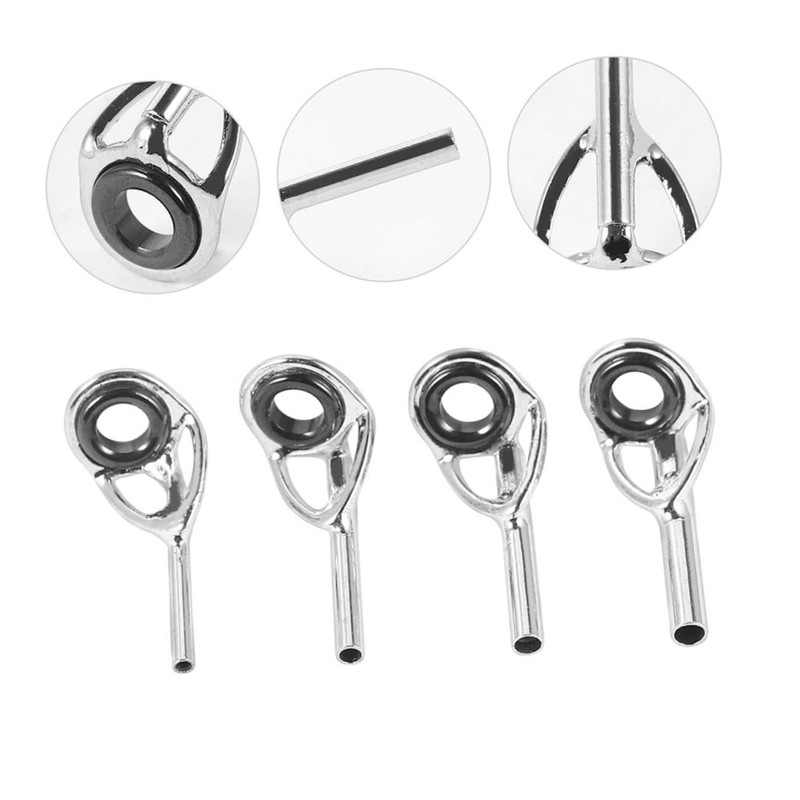 Kisangel 16pcs Stainless Steel Fishing Rod Guide Rings Set with