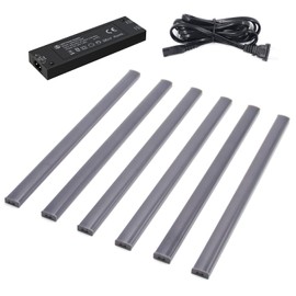 VST Dimmable Under Cabinet Lighting Kit,Hand Wave Activated, Plug in,Wired 6 Pcs (12inch/300mm) Wired Ultra-Thin LED Lights for Kitchen Counter Closet Shelf Lights(Daylight White 4000K)