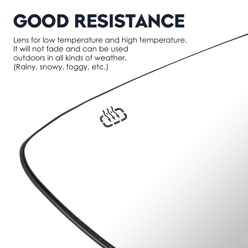 Driver Left Side Mirror Glass with Heated Fit for Jeep