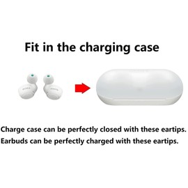 BLLQ Ear Tips Replacement for Sony Earbuds MDR XBA WI WF Series Silicone Earbuds Eartips Compatible with Sony in-Ear Earphone WF-1000XM4 WF-SP800N WF-1000XM3 WI-XB400 C310 C200, S/M/L 6 Pairs White