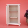 Miniature Doll House Wardrobe White Wooden Double Door Household Closet