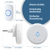 VEGATON Wireless bell, outdoor waterproof bell, waterproof with 1 plug-in