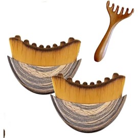 Lymphatic Contour Face Brush, Lymphatic Drainage Massager for Face, Chin & Jawline Sculpting, Dry Brushing Face Brush with 6 Claw Meridian Massage Comb for The Skin Care and Relieve Fatigue (Brown)