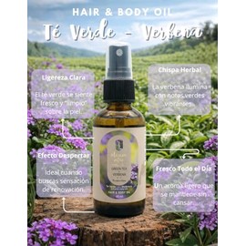 OLEUM VITAE. Hair & Body Oil Té Verde-Verbena. Aceite para Cabello y Cuerpo con Aceite Esencial De Té Verde 60ml